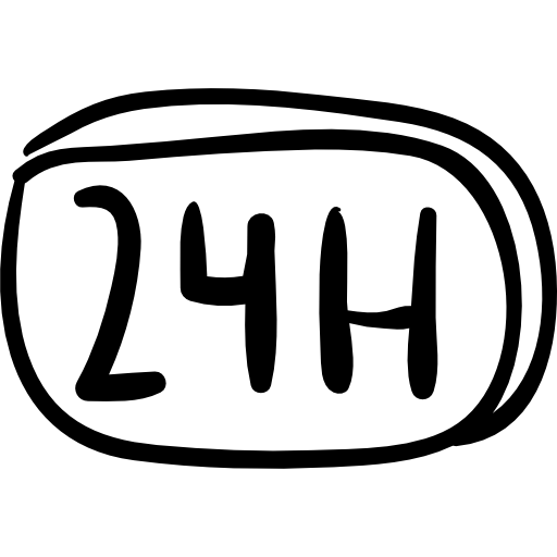 24 hours hand drawn commercial signal